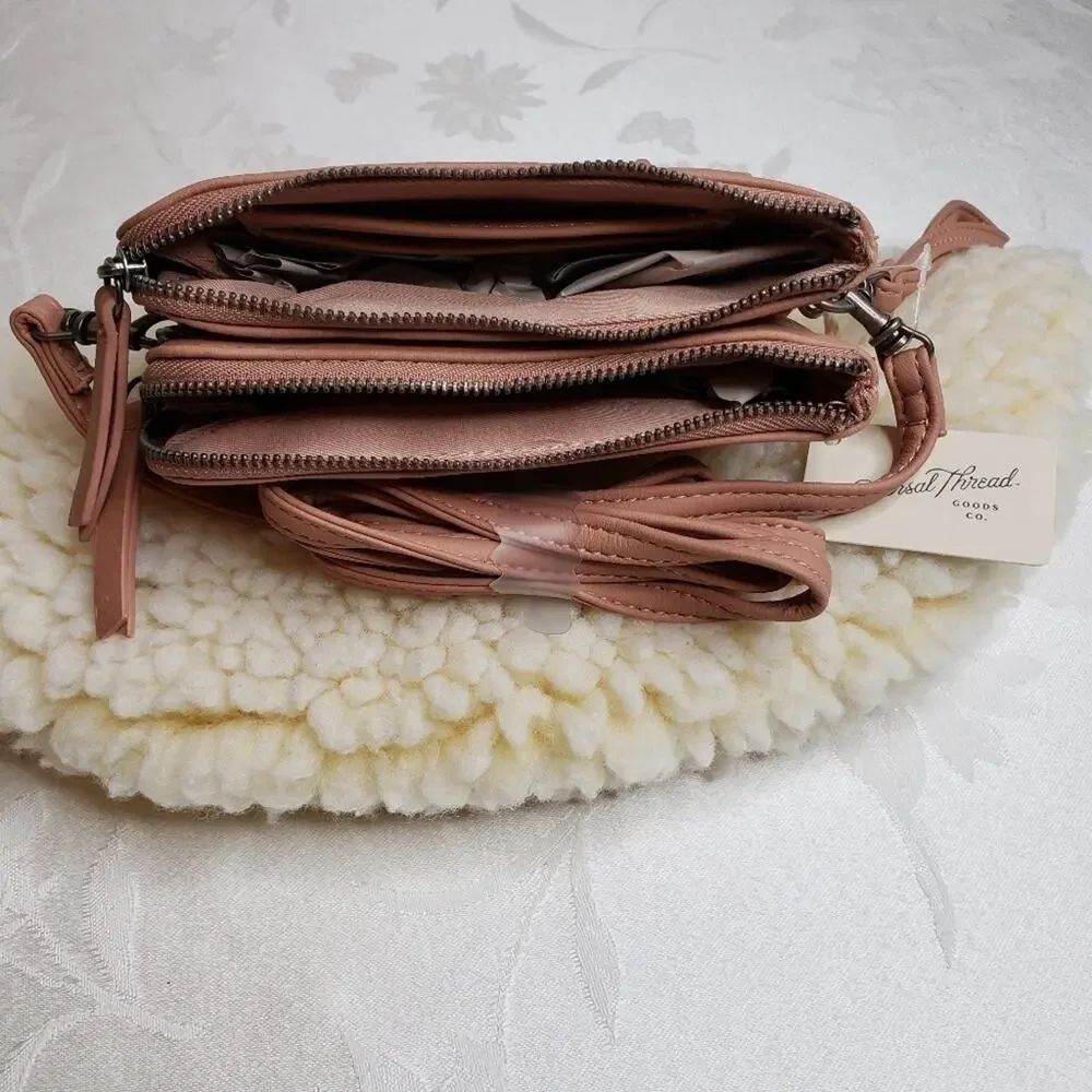 Small Crossbody or Wristlet Blush Bag